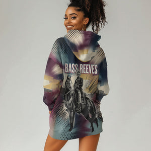 Bass Reeves Black Cowboy Legend Hoodie Dress Vintage Pop Art US Marshal Horse Desert