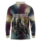 Bass Reeves Black Cowboy Legend Long Sleeve Polo Shirt Vintage Pop Art US Marshal Horse Desert