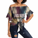 Bass Reeves Black Cowboy Legend Off Shoulder Wrap Waist Top Vintage Pop Art US Marshal Horse Desert