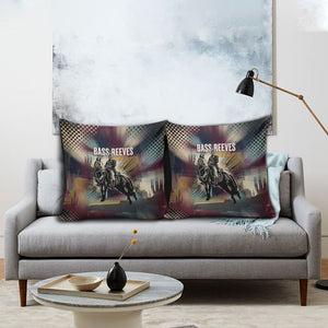 Bass Reeves Black Cowboy Legend Pillow Cover Vintage Pop Art US Marshal Horse Desert