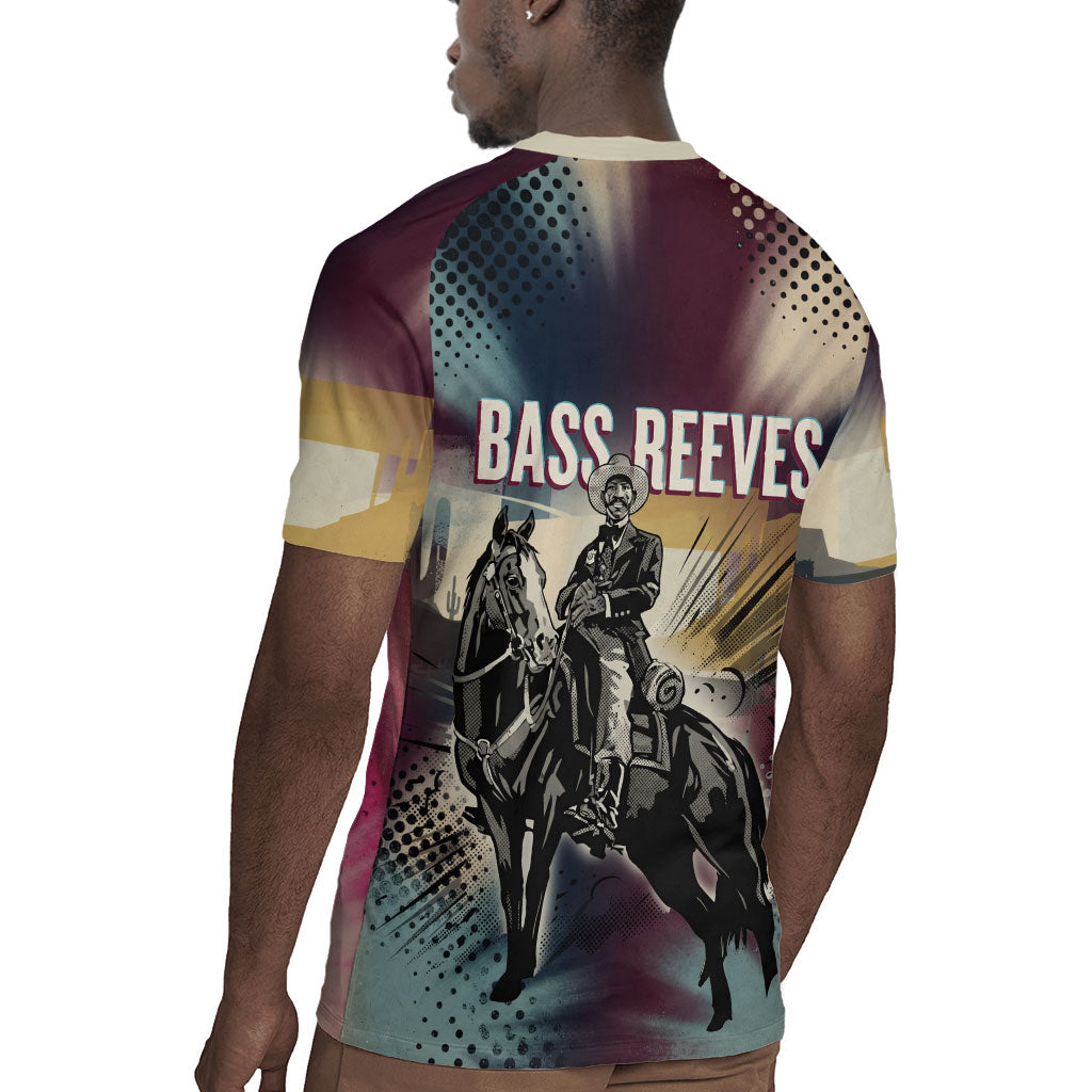 Bass Reeves Black Cowboy Legend Rugby Jersey Vintage Pop Art US Marshal Horse Desert