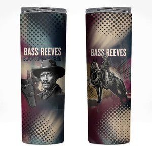 Bass Reeves Black Cowboy Legend Skinny Tumbler Vintage Pop Art US Marshal Horse Desert