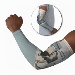 Arturo Schomburg Harlem Renaissance Arm Sleeves Beige Grey Vintage Torn Paper History Portrait