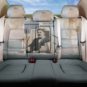 Arturo Schomburg Harlem Renaissance Back Car Seat Cover Beige Grey Vintage Torn Paper History Portrait