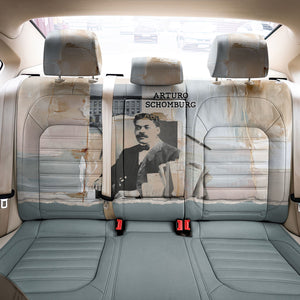Arturo Schomburg Harlem Renaissance Back Car Seat Cover Beige Grey Vintage Torn Paper History Portrait