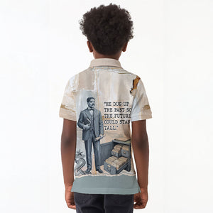 Arturo Schomburg Harlem Renaissance Kid Polo Shirt Beige Grey Vintage Torn Paper History Portrait