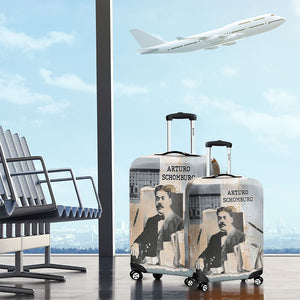 Arturo Schomburg Harlem Renaissance Luggage Cover Beige Grey Vintage Torn Paper History Portrait