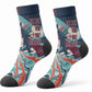 Arturo Schomburg Harlem Renaissance The Man Who Built A Library Crew Socks Blue Red Retro Pop Art Vintage Books History Portrait