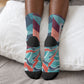 Arturo Schomburg Harlem Renaissance The Man Who Built A Library Crew Socks Blue Red Retro Pop Art Vintage Books History Portrait