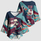 Arturo Schomburg Harlem Renaissance The Man Who Built A Library Kimono Sleeve Blouse Blue Red Retro Pop Art Vintage Books History Portrait