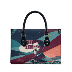 Arturo Schomburg Harlem Renaissance The Man Who Built A Library Leather Bag Blue Red Retro Pop Art Vintage Books History Portrait