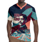 Arturo Schomburg Harlem Renaissance The Man Who Built A Library Rugby Jersey Blue Red Retro Pop Art Vintage Books History Portrait