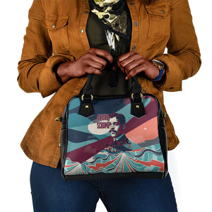 Arturo Schomburg Harlem Renaissance The Man Who Built A Library Shoulder Handbag Blue Red Retro Pop Art Vintage Books History Portrait
