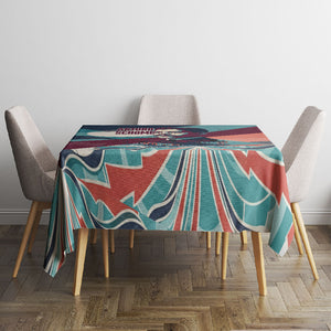 Arturo Schomburg Harlem Renaissance The Man Who Built A Library Tablecloth Blue Red Retro Pop Art Vintage Books History Portrait