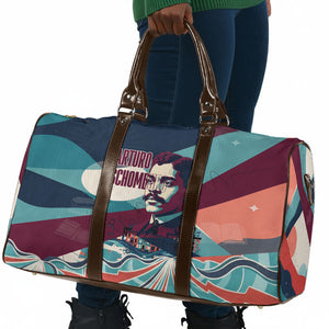 Arturo Schomburg Harlem Renaissance The Man Who Built A Library Travel Bag Blue Red Retro Pop Art Vintage Books History Portrait