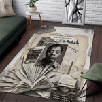 James Baldwin Truth Has A Voice Area Rug Vintage Newspaper Collage Book Writer