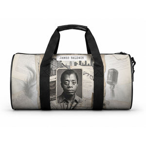 James Baldwin Truth Has A Voice Duffle Bag Vintage Newspaper Collage Book Writer