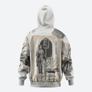 James Baldwin Truth Has A Voice Hoodie Vintage Newspaper Collage Book Writer
