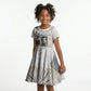 James Baldwin Truth Has A Voice Kid Short Sleeve Dress Vintage Newspaper Collage Book Writer