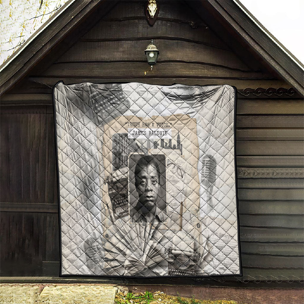 James Baldwin Truth Has A Voice Quilt Vintage Newspaper Collage Book Writer