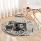 James Baldwin Truth Has A Voice Round Carpet Vintage Newspaper Collage Book Writer
