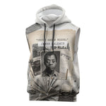 James Baldwin Truth Has A Voice Sleeveless Hoodie Vintage Newspaper Collage Book Writer
