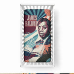 James Baldwin Let The Truth Stand Tall Baby Bed Cover Retro Pop Art Vintage Book Writer Portrait
