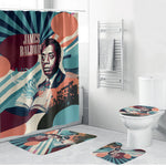 James Baldwin Let The Truth Stand Tall Bathroom Set Retro Pop Art Vintage Book Writer Portrait