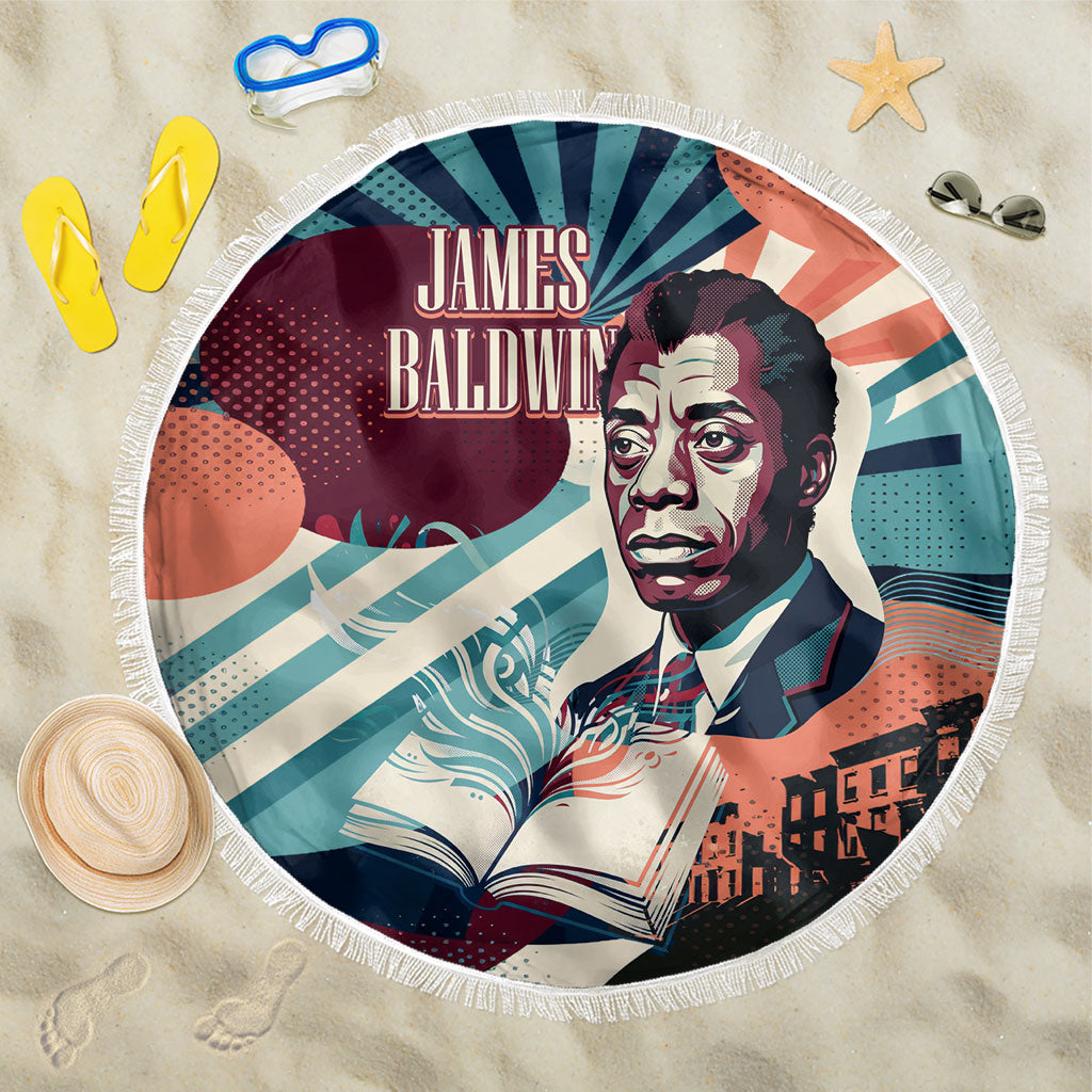 James Baldwin Let The Truth Stand Tall Beach Blanket Retro Pop Art Vintage Book Writer Portrait