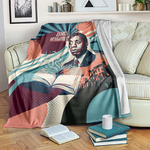 James Baldwin Let The Truth Stand Tall Blanket Retro Pop Art Vintage Book Writer Portrait