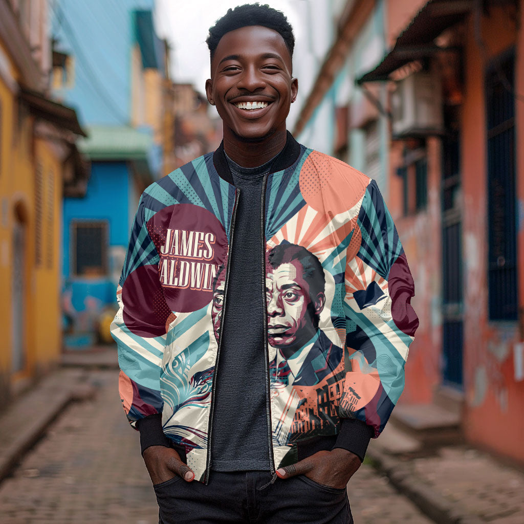 James Baldwin Let The Truth Stand Tall Bomber Jacket Retro Pop Art Vintage Book Writer Portrait