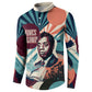 James Baldwin Let The Truth Stand Tall Button Sweatshirt Retro Pop Art Vintage Book Writer Portrait