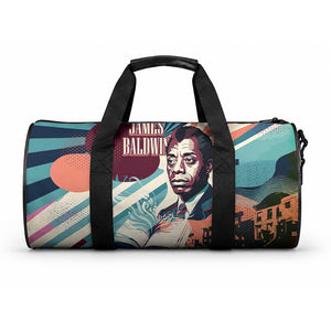 James Baldwin Let The Truth Stand Tall Duffle Bag Retro Pop Art Vintage Book Writer Portrait
