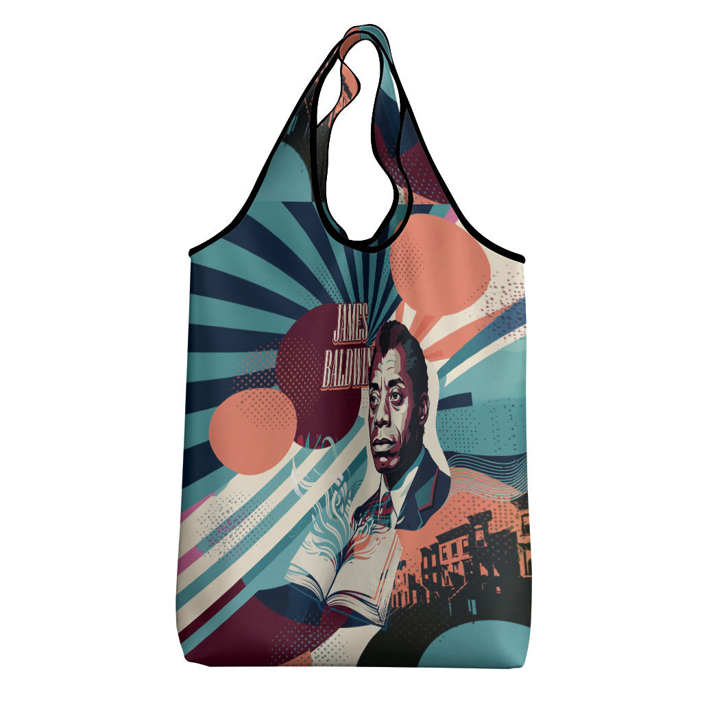 James Baldwin Let The Truth Stand Tall Grocery Bag Retro Pop Art Vintage Book Writer Portrait