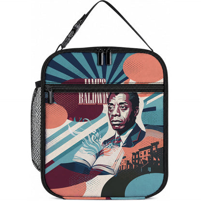 James Baldwin Let The Truth Stand Tall Lunch Bag Retro Pop Art Vintage Book Writer Portrait