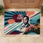 James Baldwin Let The Truth Stand Tall Rubber Doormat Retro Pop Art Vintage Book Writer Portrait