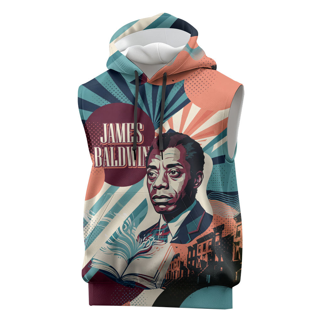 James Baldwin Let The Truth Stand Tall Sleeveless Hoodie Retro Pop Art Vintage Book Writer Portrait