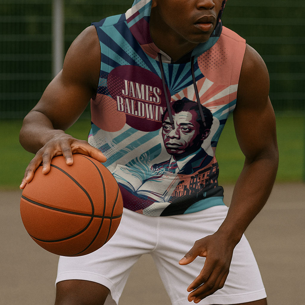 James Baldwin Let The Truth Stand Tall Sleeveless Hoodie Retro Pop Art Vintage Book Writer Portrait