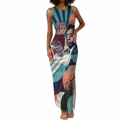 James Baldwin Let The Truth Stand Tall Tank Maxi Dress Retro Pop Art Vintage Book Writer Portrait