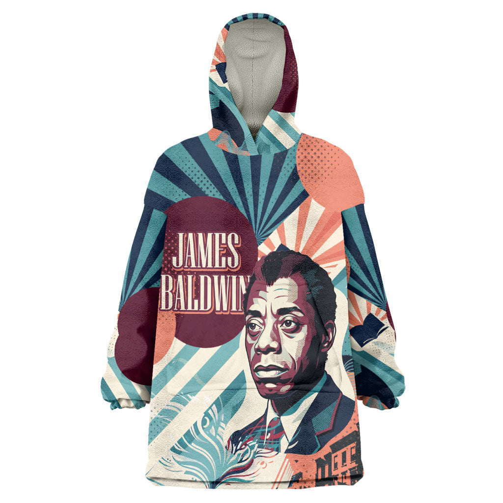 James Baldwin Let The Truth Stand Tall Wearable Blanket Hoodie Retro Pop Art Vintage Book Writer Portrait