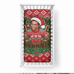 Stokely Carmichael Black Power Christmas Baby Bed Cover Retro Knit Pattern Civil Rights Voting Quote Art
