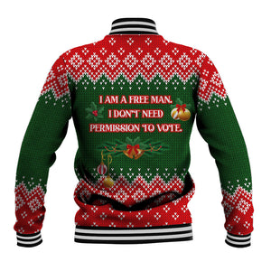 Stokely Carmichael Black Power Christmas Baseball Jacket Retro Knit Pattern Civil Rights Voting Quote Art