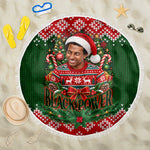 Stokely Carmichael Black Power Christmas Beach Blanket Retro Knit Pattern Civil Rights Voting Quote Art