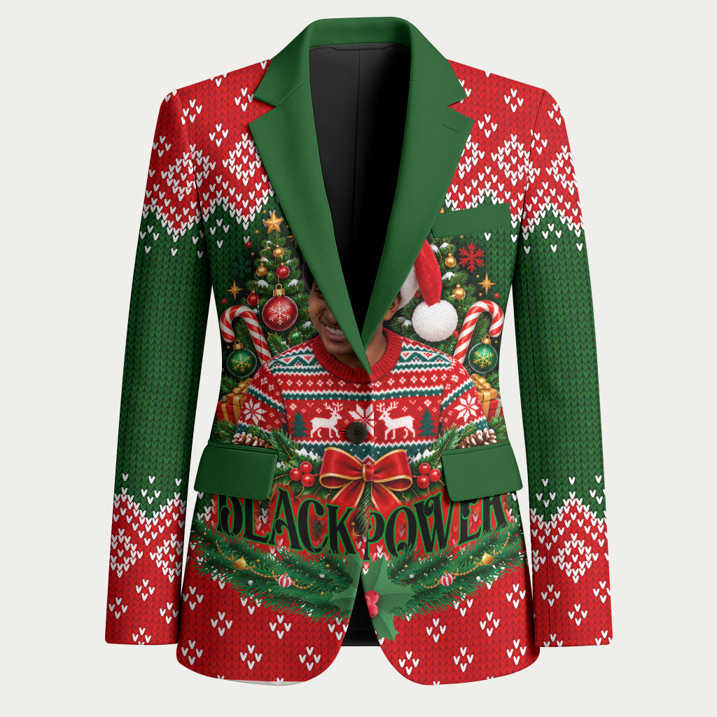 Stokely Carmichael Black Power Christmas Blazer Retro Knit Pattern Civil Rights Voting Quote Art