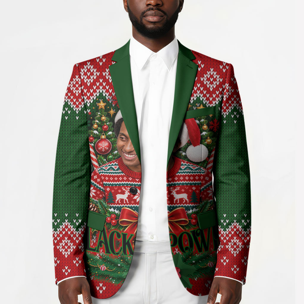 Stokely Carmichael Black Power Christmas Blazer Retro Knit Pattern Civil Rights Voting Quote Art