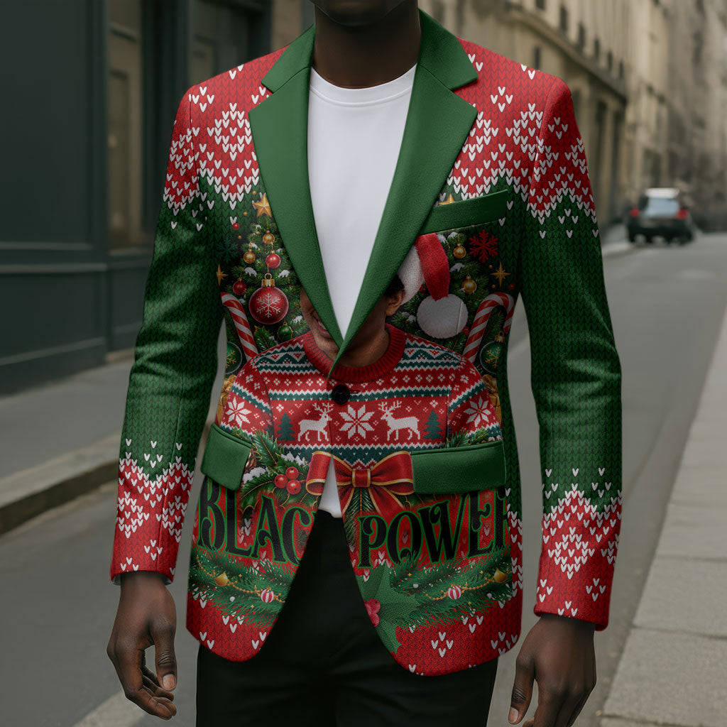 Stokely Carmichael Black Power Christmas Blazer Retro Knit Pattern Civil Rights Voting Quote Art
