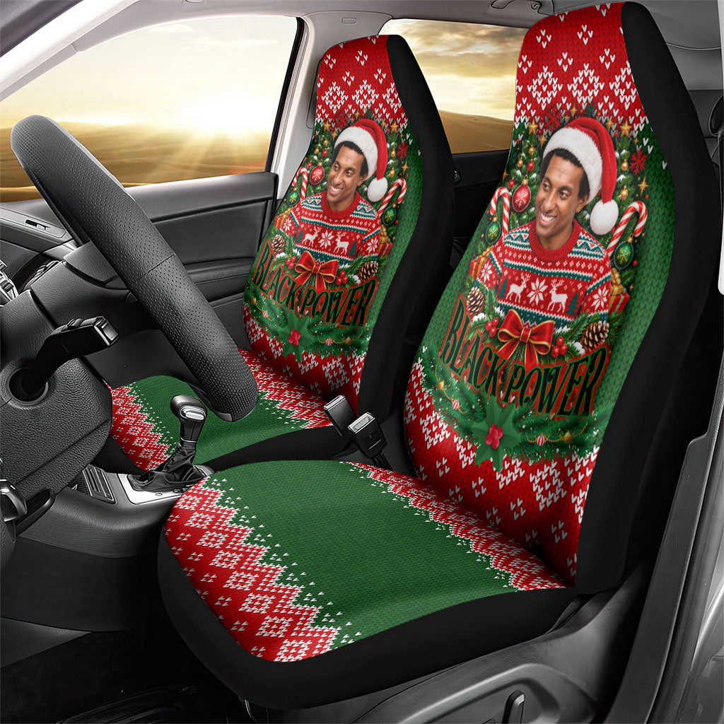 Stokely Carmichael Black Power Christmas Car Seat Cover Retro Knit Pattern Civil Rights Voting Quote Art