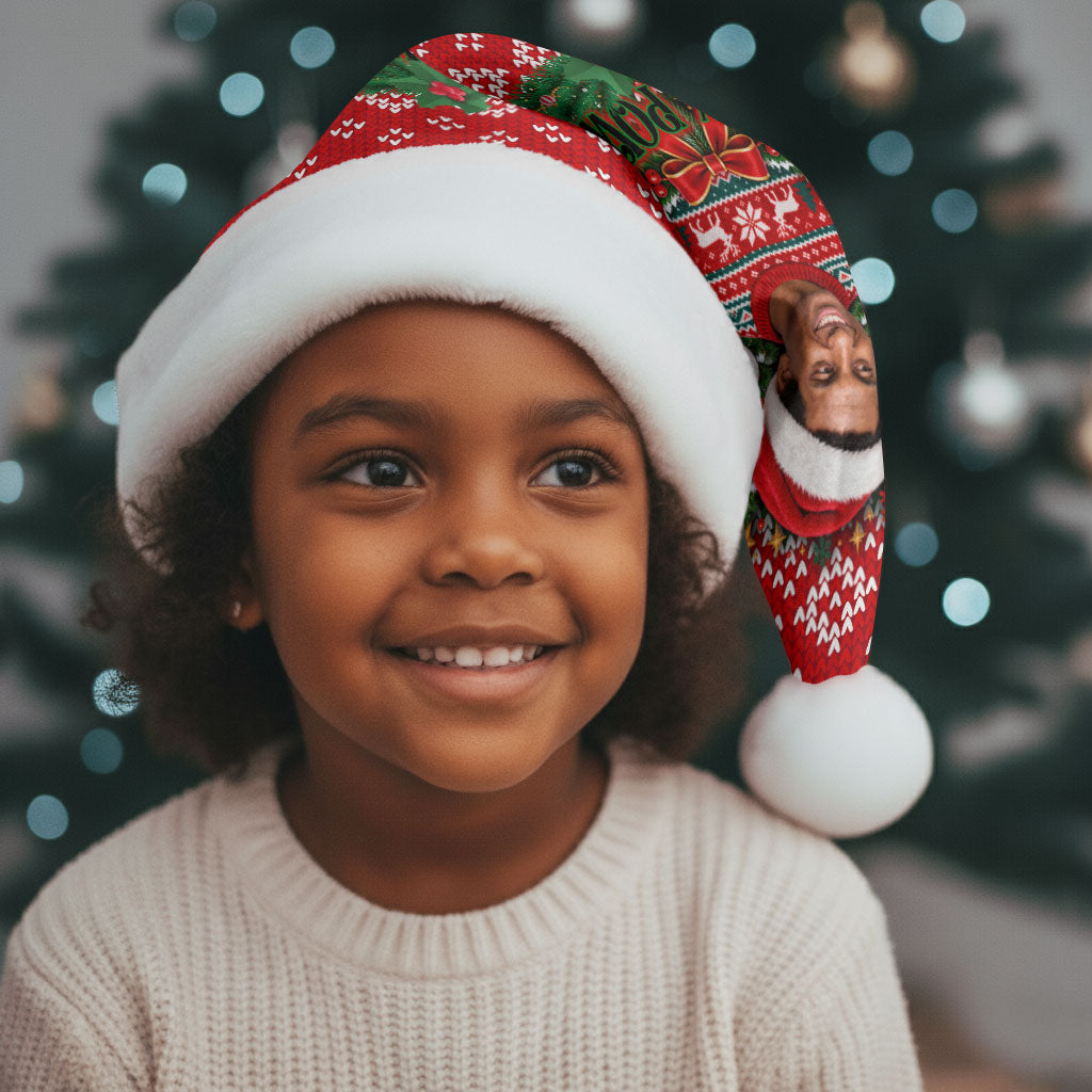 Stokely Carmichael Black Power Christmas Santa Hat Retro Knit Pattern Civil Rights Voting Quote Art