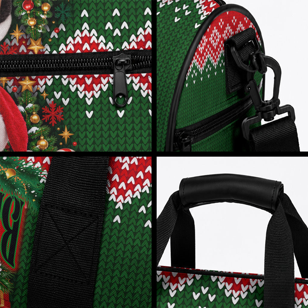 Stokely Carmichael Black Power Christmas Duffle Bag Retro Knit Pattern Civil Rights Voting Quote Art