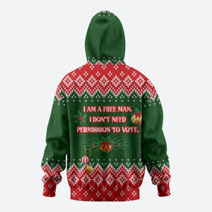 Stokely Carmichael Black Power Christmas Hoodie Retro Knit Pattern Civil Rights Voting Quote Art